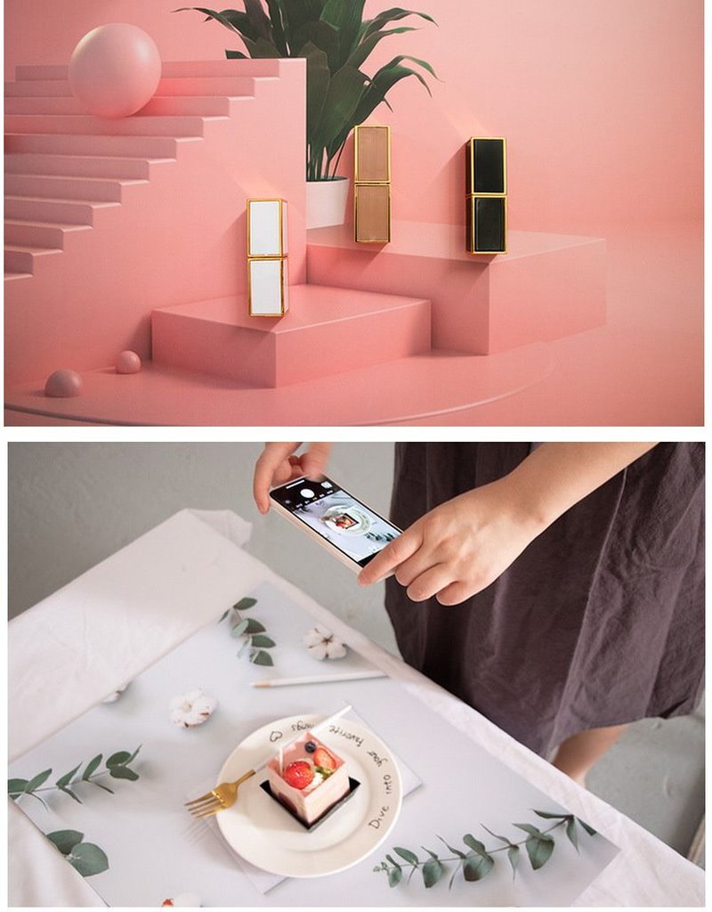 57X42 ซม.3D พื้นหลังสองด้านกระดาษ Photo Photo Photo Photo Photo Photo Photo Props สําหรับความงามอาหา