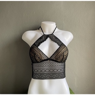 kira(เครือplay boy) แบบสวม งานลูกไม้นิ่ม ไม่มีโครง  m (อก 32-34”)