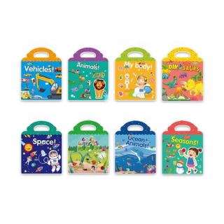 โปรโมชั่น : สมุดสติ๊กเกอร์ติดซ้ำ สติ๊กเกอร์กันน้ำ sticker ของเล่นเด็ก 13 แบบ