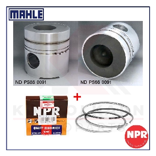 MAHLE ลูกสูบ+แหวน NPR สำหรับ NISSAN CWM431, CD45 รุ่นเครื่อง PE6-T (O=4มม.)