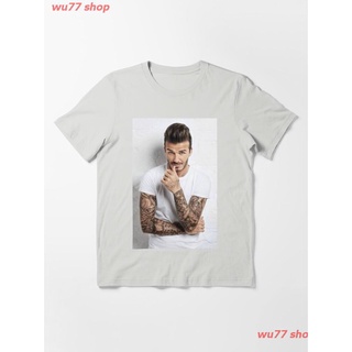 2022 David Robert Joseph Beckham Art Essential T-Shirt เสื้อยืด ดพิมพ์ลาย ดผ้าเด้ง คอกลม cotton ความนิยม sale Unisex