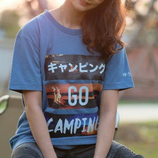 เสื้อยืดcamping สุดเท่ผ้าsupersoft