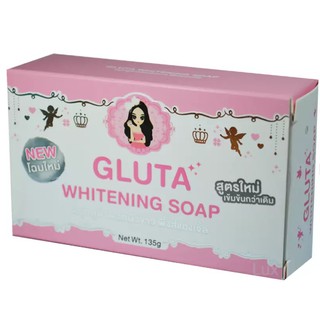 Gluta Whitening Soap by Pink Angel สบู่พิ้งแองเจิ้ล (135g.)