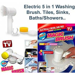 Magic Brush5n1แปรงหมุนขัดทำความสะอาดเอนกปประสงค์ ล้างสุขภัณฑ์ล้างเครื่องครัว