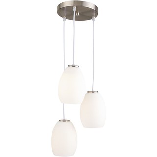 โคมไฟช่อ ไฟช่อ CARINI MODERN H9263C/3DR GS 3 หัว โคมไฟภายใน โคมไฟและหลอดไฟ CHANDELIER MD H9263C/3DR CARINI GS WH 3L