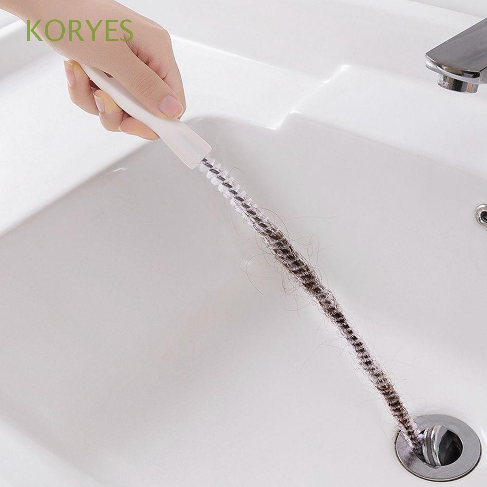 KORYES Universal Sink Pipe Dredger Remover Tools Sink Cleaning Brush Water Channel Drain Cleaner Kit