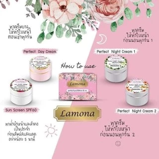 LAMONA เซท 650 บาท ครีมเช้า2 เย็น2. "ส่งพร้อมของแถม"
