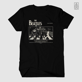 เสื้อยืดคอกลมเสื้อยืด พิมพ์ลาย THE BEATLES BAND THE BEATLES ABBEY ROAD METAL ROCK Music MONO VERSIONS-4XL