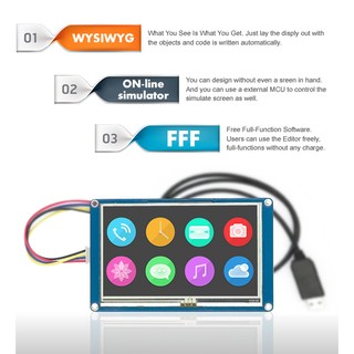 Nx4024t032 แผงโมดูลหน้าจอสัมผัสอัจฉริยะ LCD 3.2 นิ้ว Nextion HMI UART Serial Touch TFT สําหรับ Raspberry Pi3 2 A+ B+