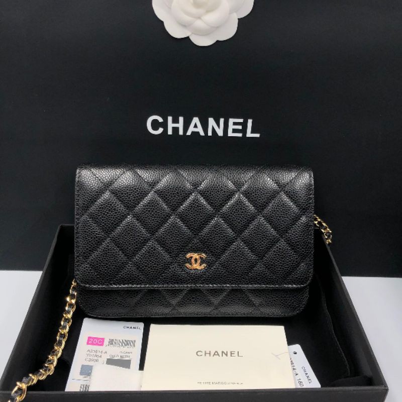กระเป๋า Chanel woc gold new งานเกรด ออริ หนังแท้ เกรดดีสุด ส่งฟรี!!!!