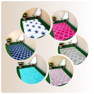พรม พรมเช็ดเท้า ขนาด40x60 cm. ขนนุ่ม ด้านหลังมีกันลื่น สีสวย ราคาถูกก