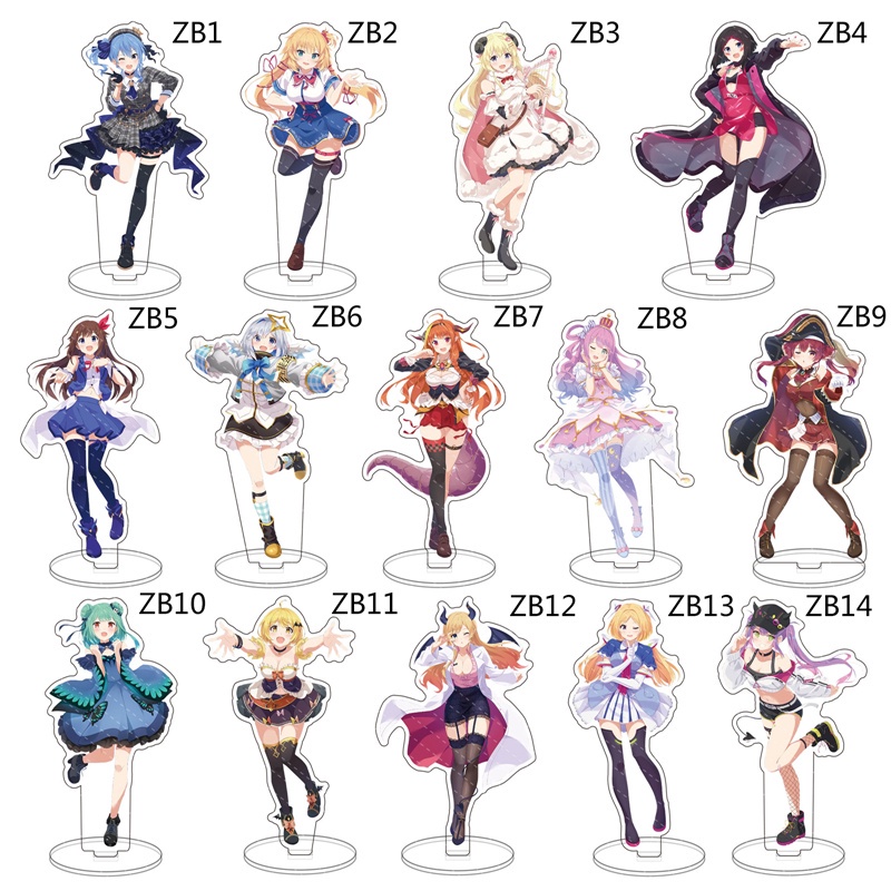 JS HOLOLIVE Action Figure อะคริลิคของเล่นขาตั้งอะนิเมะ Pekora Nekomata Inugami Korone Uruha Rushia ต