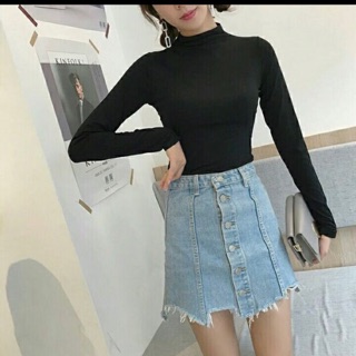 📍พร้อมส่ง #เสื้อคอเต่า #แขนยาว #ผ้านิ่มใส่สบาย ผ้ายืดได้เยอะ งานสวย อก32-38” ยาว 22”