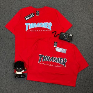 เสื้อยืด คุณภาพดี พิมพ์ลาย Thrasher MAGZ TWO Variation RED ของแท้