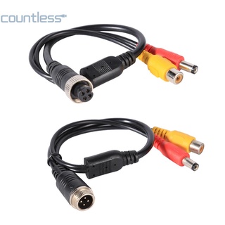 M12 อะแดปเตอร์สายเคเบิ้ลต่อขยาย หัวเอวิเอชั่น 4Pin เป็น RCA ตัวเมีย DC ตัวผู้ [countless.th]