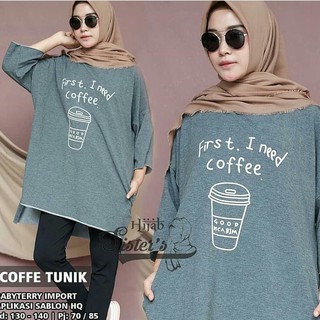 Wash Warehouse I NEED COFFE TUNIK Babytary เสื้อทูนิคตัวยาว สําหรับผู้หญิง Busui Modern TUNIK 2022