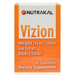 Nutrakal Vizion นูทราเคล วิชั่น วิตามินช่วยบำรุงสายตา และปกป้องการเสื่อมของตา 30 cap