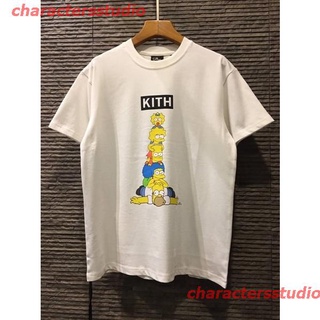 เสื้อยืด Kith X The Simpsons T-shirt เสื้อยืด ดพิมพ์ลาย ดผ้าเด้ง คอกลม cotton ความนิยม sale Unisex