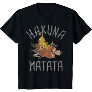 เสื้อยืด พิมพ์ลายดิสนีย์ The Lion King Group Shot Hakuna Matata Fade สําหรับเด็ก