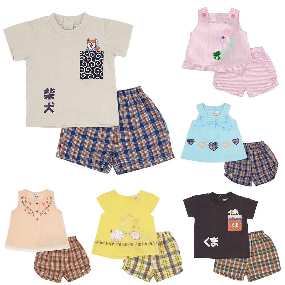 **ลดราคา** เสื้อ+ขาสั้น เด็ก6/9/12 เดือน ผ้าCotton 100%