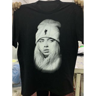 เสื้อยืดอินเทรนด์ผู้ชายอินเทรนด์ผู้หญิงใหม่♬Billie Eilish T-shirt เสื้อยืดS-3XL