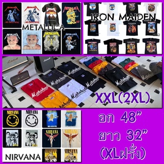 XXL(2XL)No.2/4 อก48 ยาว32 ไซ้สใหญ่ 2XL size XXL เสื้อวงร็อค เสื้อวง เสื้อยืด เสื้อวินเทจ