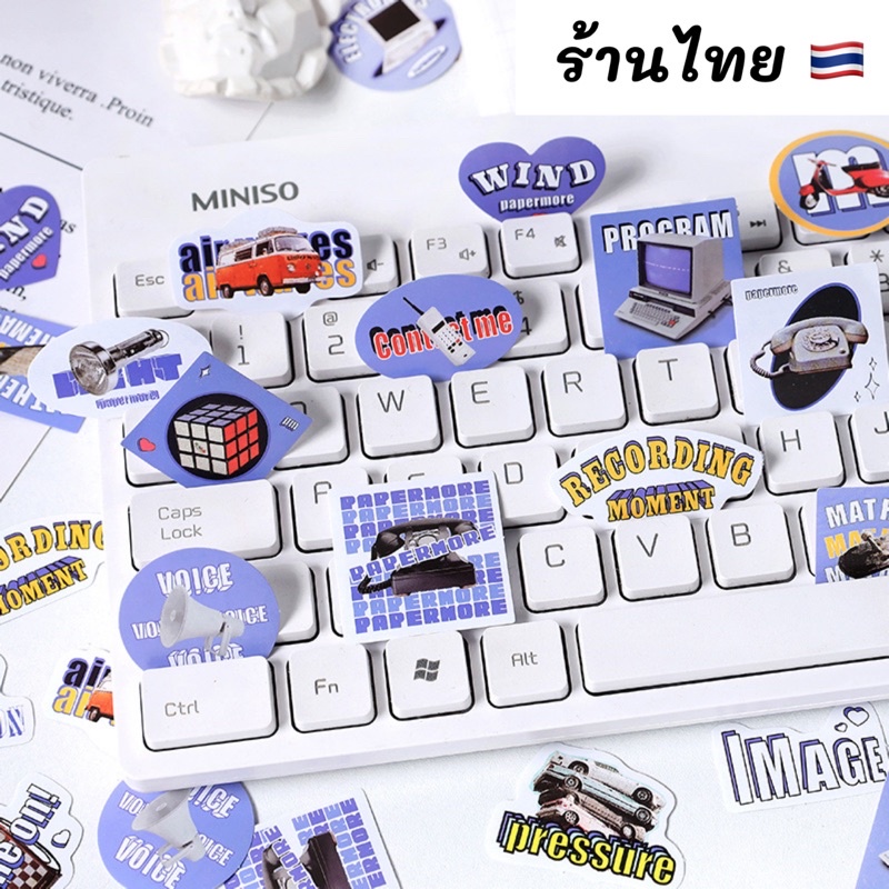 💥ล้างสต๊อก💥(289)สติกเกอร์เนื้อกระดาษรุ่น paper more 40 ชิ้น