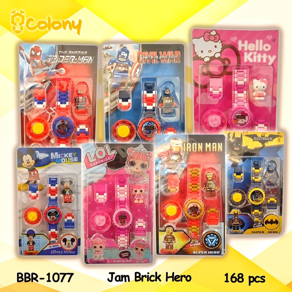 Lego COLONY CHILDRENS WATCH BRICK HERO WATCH BBR-1077