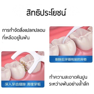 ไหมขัดฟัน​ 50ชิ้น​ กล่อง วัสดุเกรดอาหาร ส่งไวมาก ไหมขัดฟันชนิดด้าม เส้นกลม และแบน​ ไม้จิ้มฟัน SJ1378