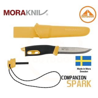 Morakniv Companion Spark #YELLOW มีดเดินป่าพร้อมแท่งขีดไฟ