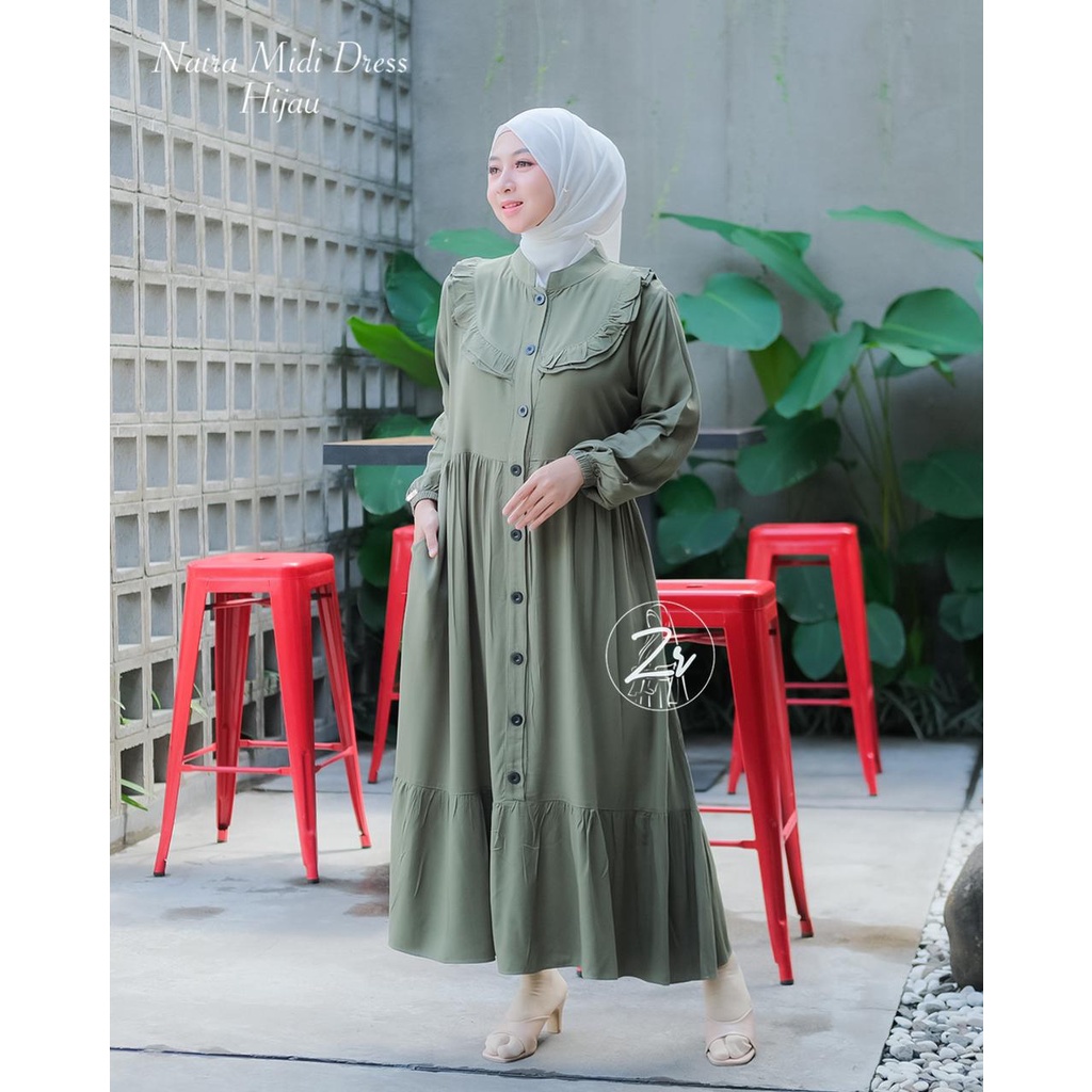 KATUN NAIRA TWILL COTTON MIDI DRESS ORI ZR