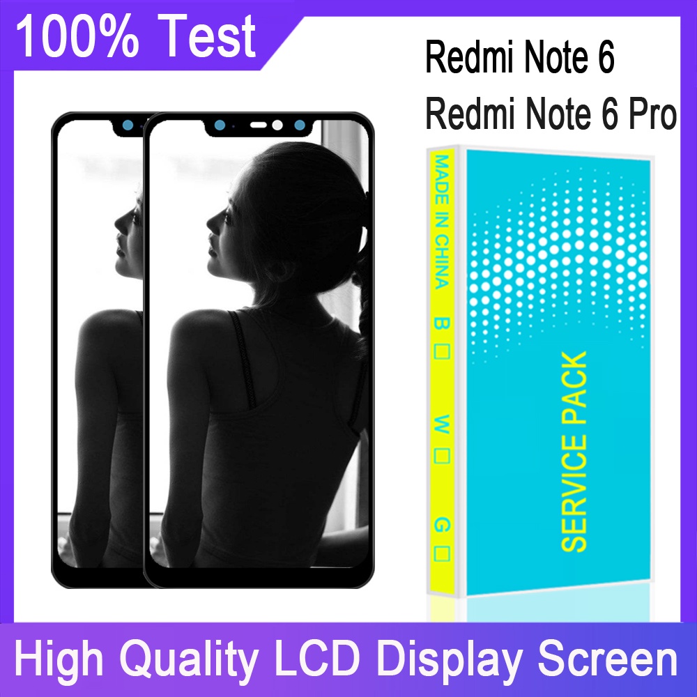 หน้าจอสัมผัส Lcd 6.26 นิ้ว Xiaomi Redmi Note 6 พร้อมกรอบหน้าจอ Lcd P71t ...