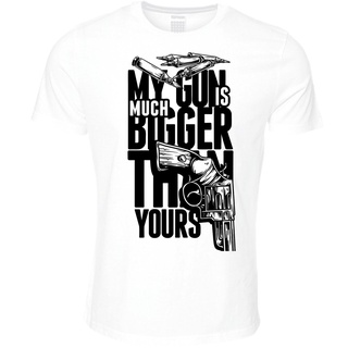 ใหม่ เสื้อยืดลําลอง แขนสั้น พิมพ์ลาย My Gun Is Bigger Than Yours สําหรับผู้ชาย เหมาะกับการออกกําลังกาย ยิมเมอร์ 2022