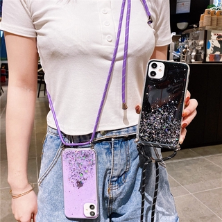 Glitter Star Vivo V21 Y72 5G S1 Pro Y81 NEX3 V5S V5 plus V5+ X21 UD เคสมือถือ Soft TPU Case เคสโทรศัพท์ สีใส พร้อมสายเชือกคล้อง