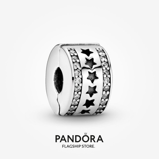 Pandora ชาร์มคลิปหนีบ รูปแถวดาว ของขวัญวันเกิด สําหรับสุภาพสตรี p825