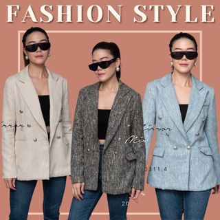 MiRRoRSiSTER’s JoNaH TWeeD BLaZER #20311.4 เสื้อสูท เสื้อblazer สูททำงาน สูทแฟชั่น เสื้อสูทแฟชั่น เสื้อคลุม สุทผ้าทวีต