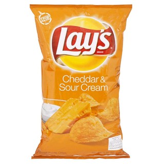 เลย์ มันฝรั่งทอดกรอบรสชีสเชดดาร์และซาวครีม Lays USA Cheddar &amp; Sour Cream Potato Chips 184.2g.