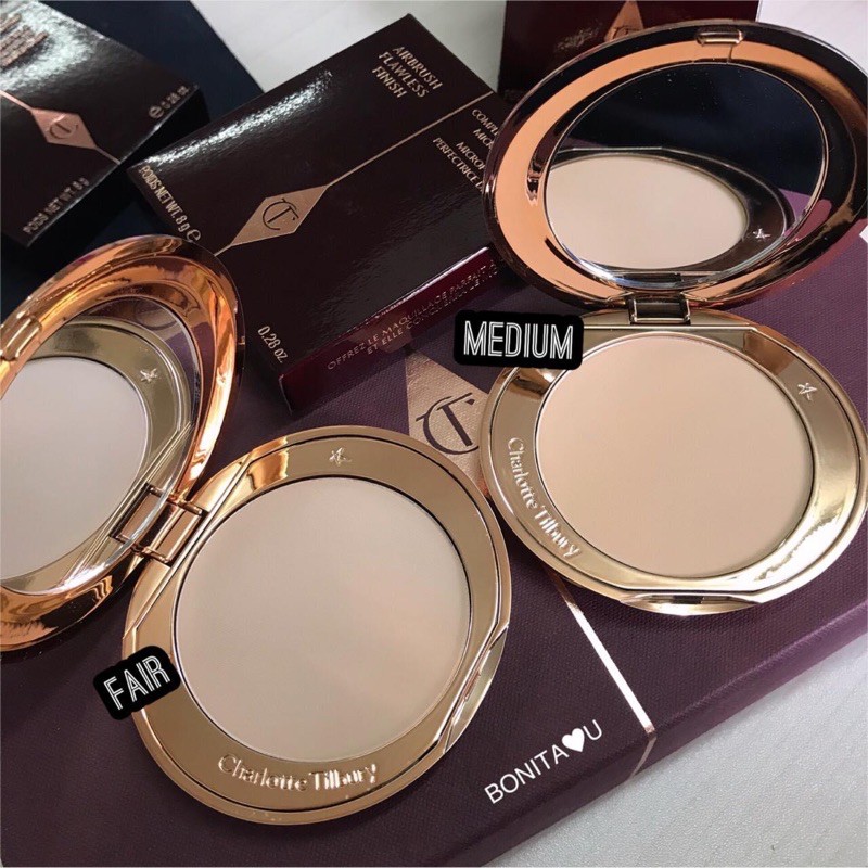 สินค้าฉลากไทย Charlotte Tilbury Airbrush Flawless Finish 8g. แป้งเนื้อบางเบา ไม่ผสมรองพื้น