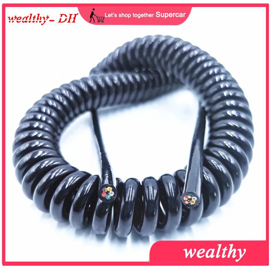 สายไฟ ตัดแบ่ง สายเคเบิลเกลียว 2 แกน -3-4-5-6-8-9-10-12 แกน 24AWG 0.2 มม. สีดํา