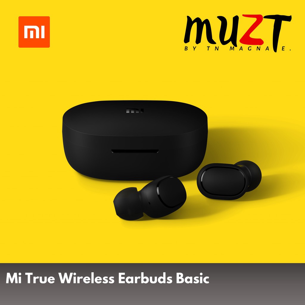 Mi True Wireless Earbuds Basic  หูฟังไร้สายรุ่น Earbuds Basic  พร้อมกล่องชาร์จ(ดำ)