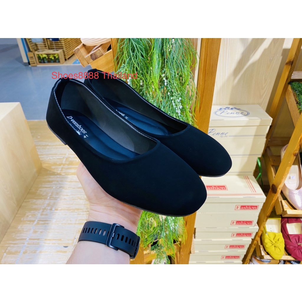 Flash Shoes994 รองเท้าคัทชู หัวมน สีดำ ไซล์ 36-45 ok