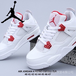 รองเท้าบูทหนัง รองเท้าบาสเก็ตบอล Air Jordan 4 Retro AJ4 Generation สําหรับผู้ชาย