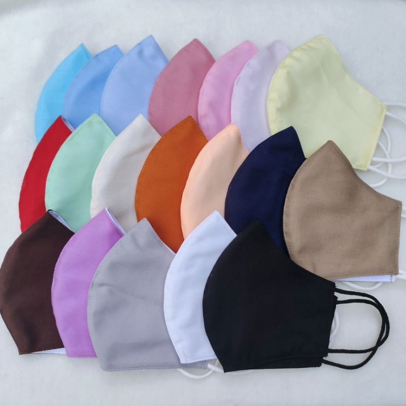 ผ้าปิดจมูกเด็ก 1-7ปี สีพื้น ใส่สบาย ไม่อึดอัด