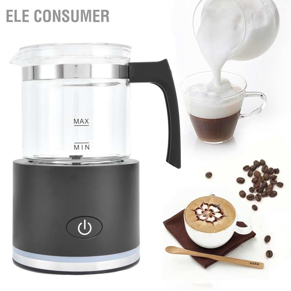 ELE Consumer Heatable Glass Milk Frother Detachable Automatic Electric