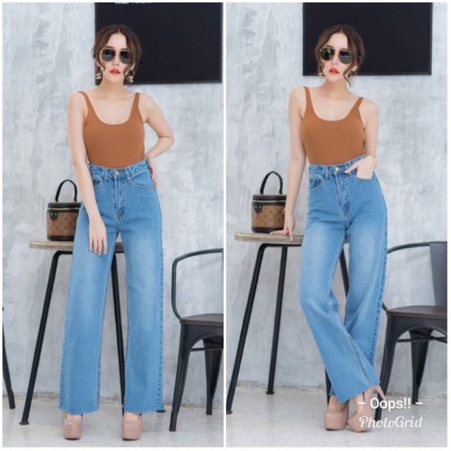Oops!! Jeans ขายาวทรงกระบอก