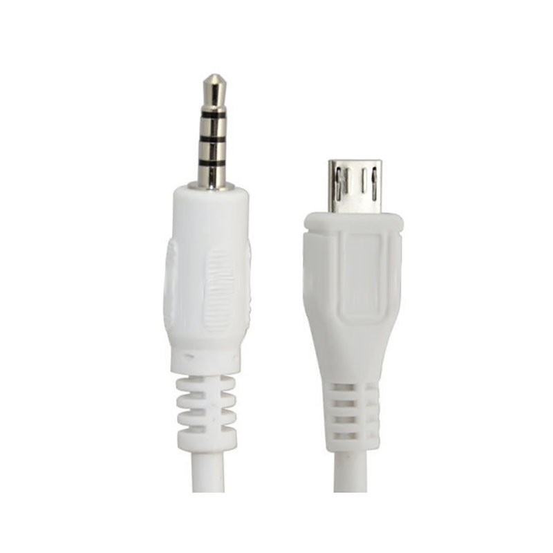 Android Micro USB เป็น DC 3.5 มม.อะแดปเตอร์เสียงสําหรับ V8 การ์ดเสียงเครื่องเล่นรถสีขาว TCH YIDEA