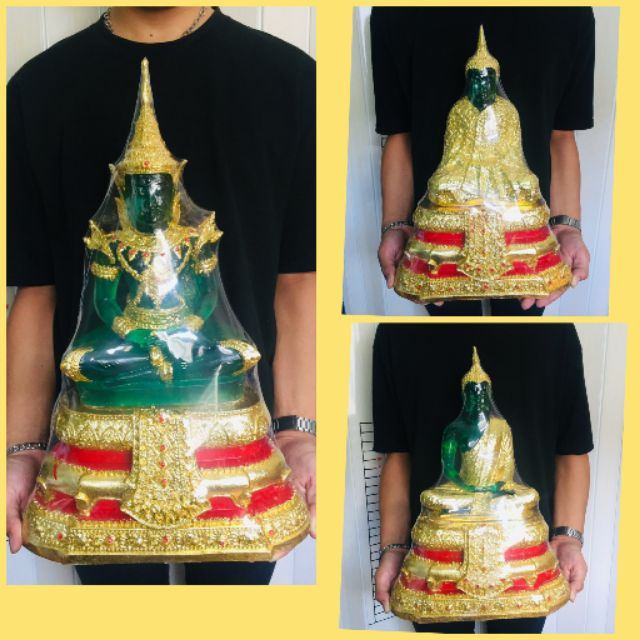 พระแก้วมรกต หน้าตัก9นิ้ว งานปิดทองประดับเพชร งานสวยพรีเมี่ยมเกรดAA