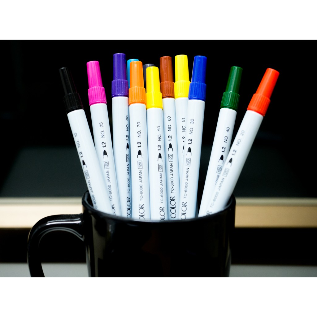 ปากกาสี 2หัว ZIG Cleancolor TC-6000