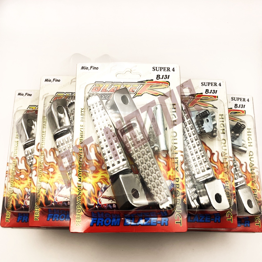 พักเท้าหลังมีเนียม พักเท้าหลังจระเข้ สีเงินปัดเงา FINO/MIO - รูปที่ 2