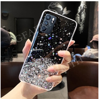 2021 New Back Cover for เคสโทรศัพท์ OPPO Reno 6Z / 5 / 5Pro / 5 Marvel Edition / 4Z / 4 / 4Pro 5G 4G  Bling Clear Black Green Pink Star Space TPU Soft Casing Phone Case Reno6 Z Reno5 Pro ME Reno4 Z Pro